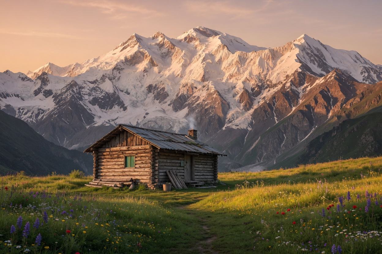 A meadow under Nanga Parbat.