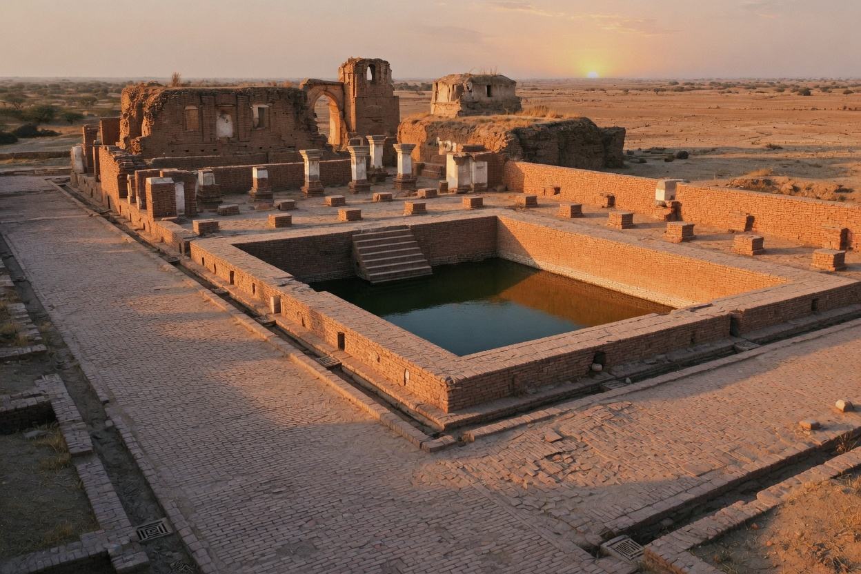 Streets of a 4,500-year-old Indus city.