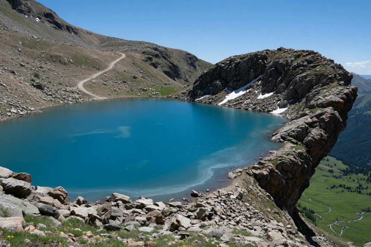 A high lake above the Kaghan Valley.